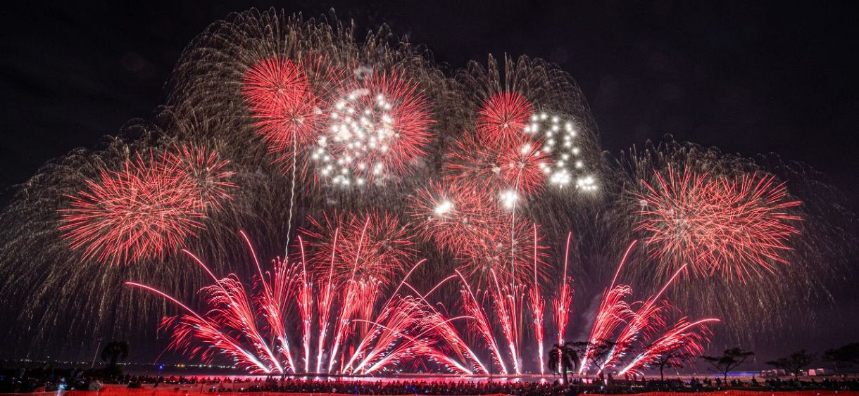 写真多数】全国の花火師が競う「花火甲子園」 蒲郡の夜空と海を彩る：中日新聞Web