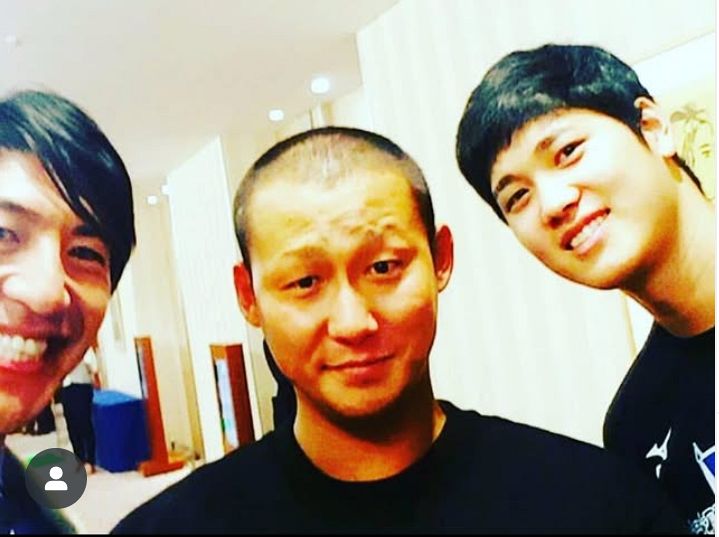 ◇元フジテレビアナ、若き中田翔と大谷翔平とのスリーショット【写真