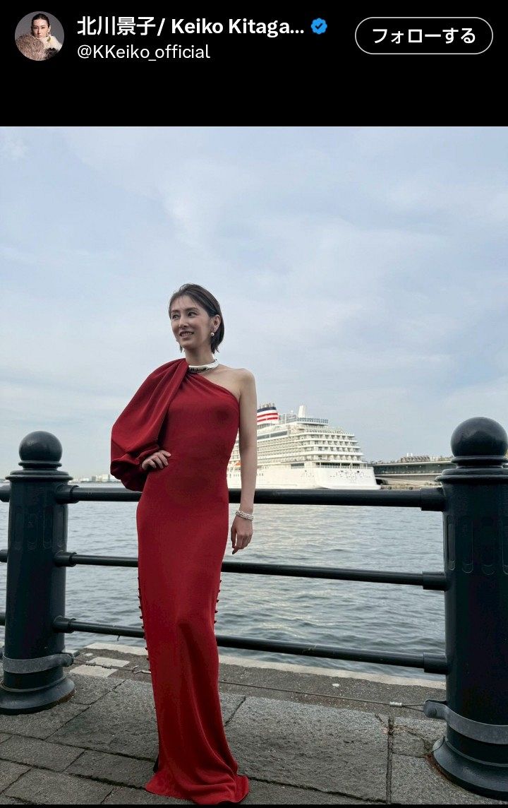 実際の投稿】北川景子、赤ワンショルの“貴婦人”：中日スポーツ・東京中