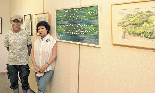 醒井宿水辺の風景をスケッチ 名古屋の画家が水彩画二人展、米原で：中