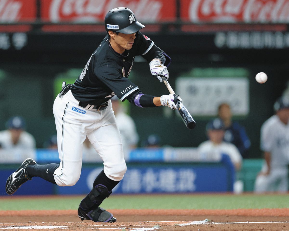 ロッテ・岡大海「チャンスはあるのかなと」ノーサインのバント安打で