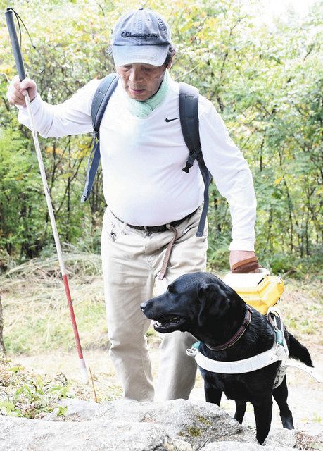 なんしん見聞録 視覚障害者の登山 盲導犬と広がる楽しみ 中日新聞web