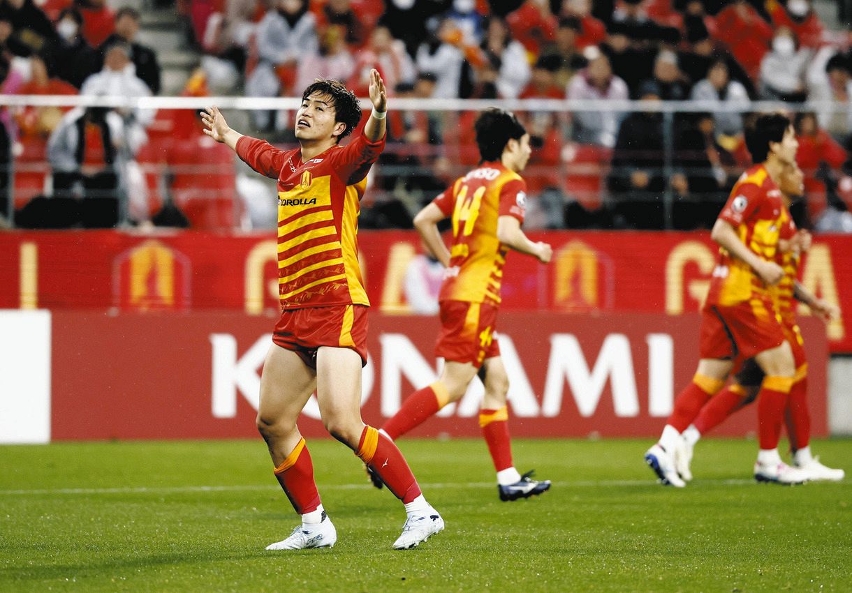 ◇名古屋グランパス・木村勇大、巧みなスライディングボレーで勝ち越し