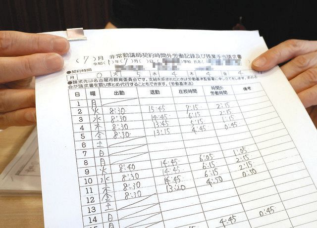 時間外労働 改善に風穴 市立中非常勤未払い賃金支給へ 中日新聞web