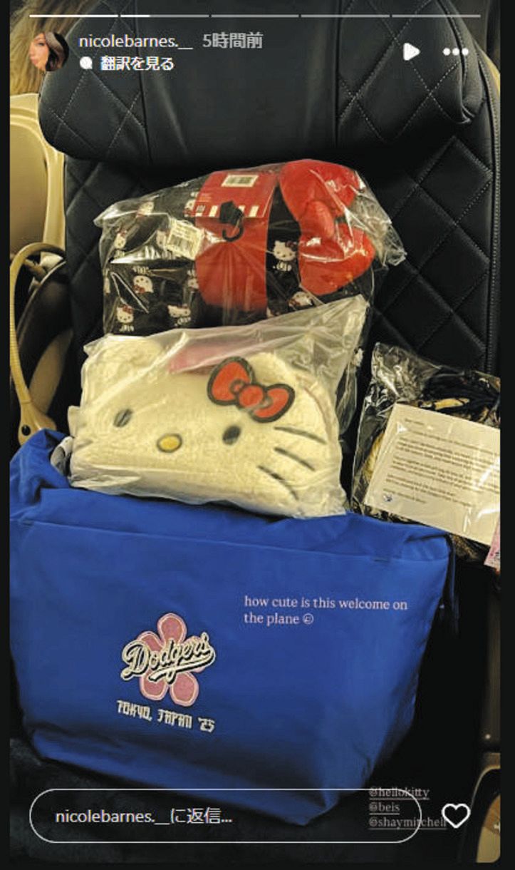 ◇真美子さんとデコピンから…ドジャースナインへの贈り物【写真複数