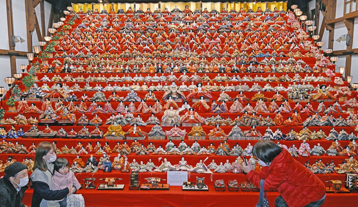 圧巻のひな人形 大野に春の気配：日刊県民福井Web