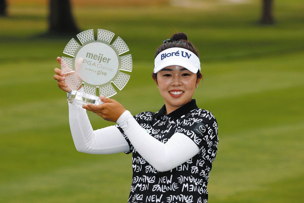 ゴルフ 山下美夢有プロ 2024富士通レディス チャリティ 直筆サイン