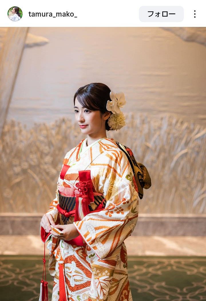 実際の投稿】田村真子アナ、尊すぎる『純白ウエディング』：中日