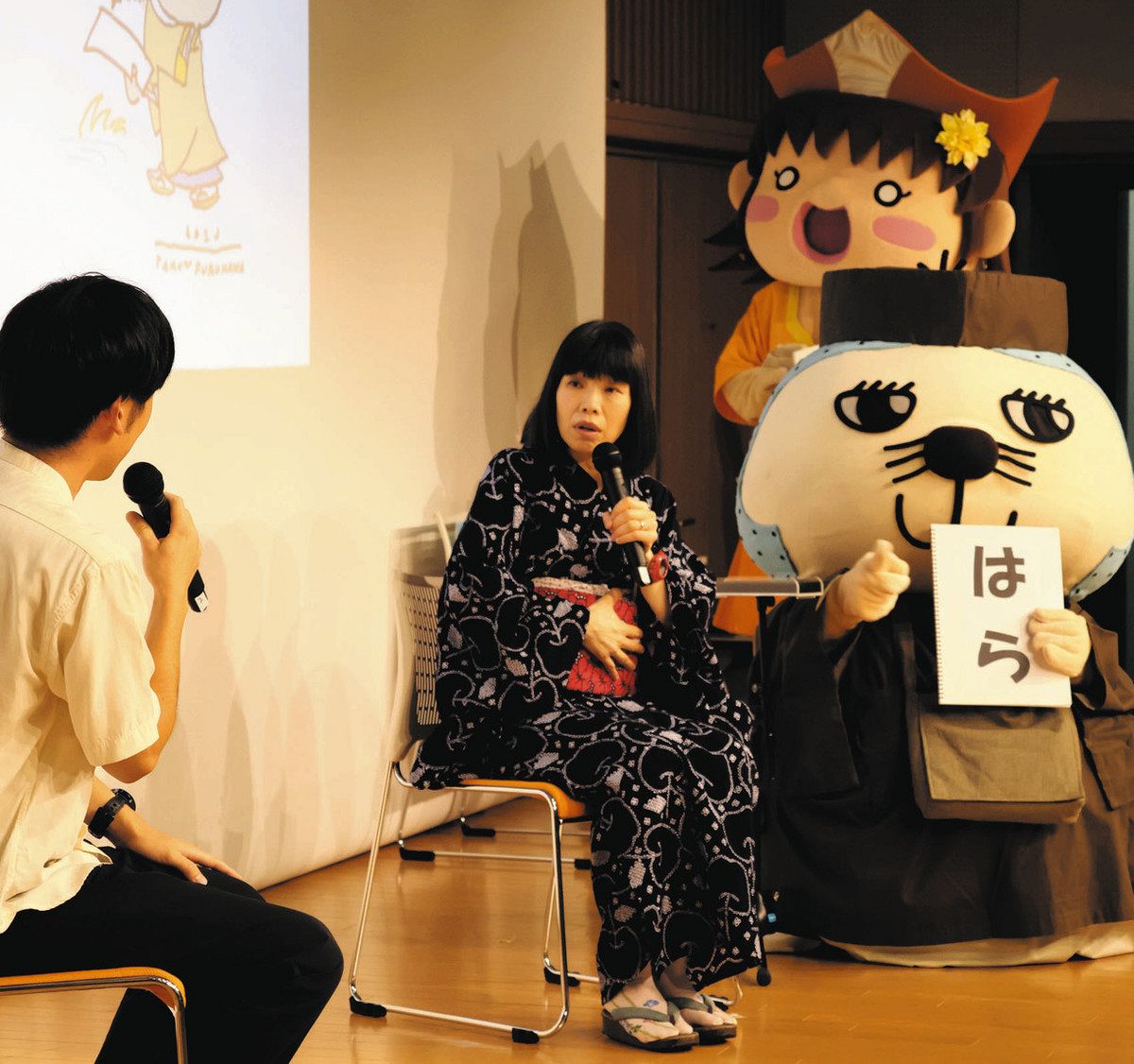 ドラえもん役声優・水田わさびさんと俳句詠み遊ぶ 地元・伊賀で松尾