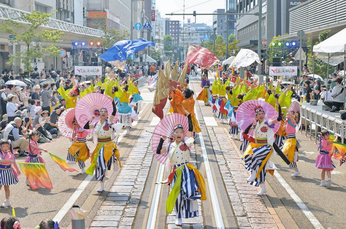 電車通りよさこい躍動 福井フェニックスまつり：日刊県民福井Web