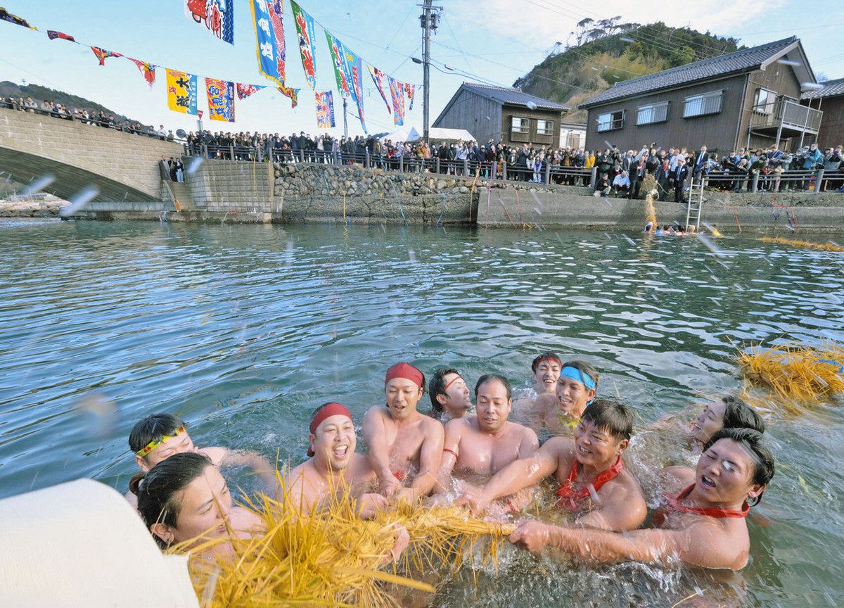 水中綱引き（美浜町日向） 1月19日開催：日刊県民福井Web