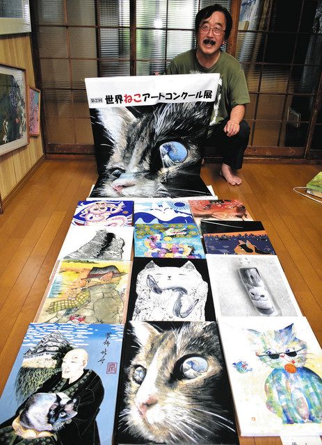 世界に1枚だけの猫戦士アート 全国から猫アート集まる 8日から名古屋・大須：中日新聞Web