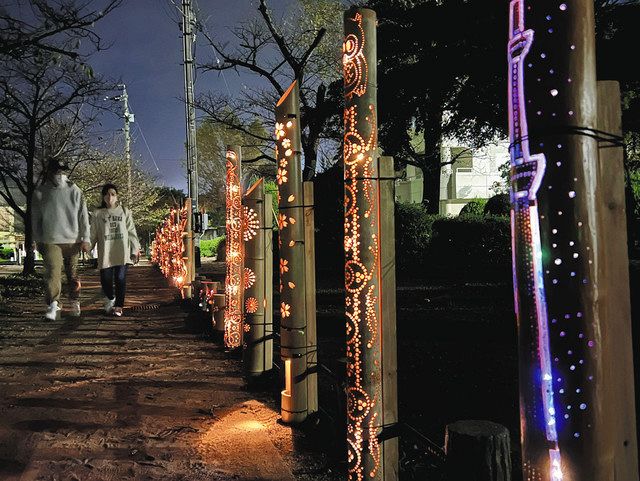 竹あかりが彩る幻想的な秋の夜 豊川公園にボランティアら設置：中日新聞Web