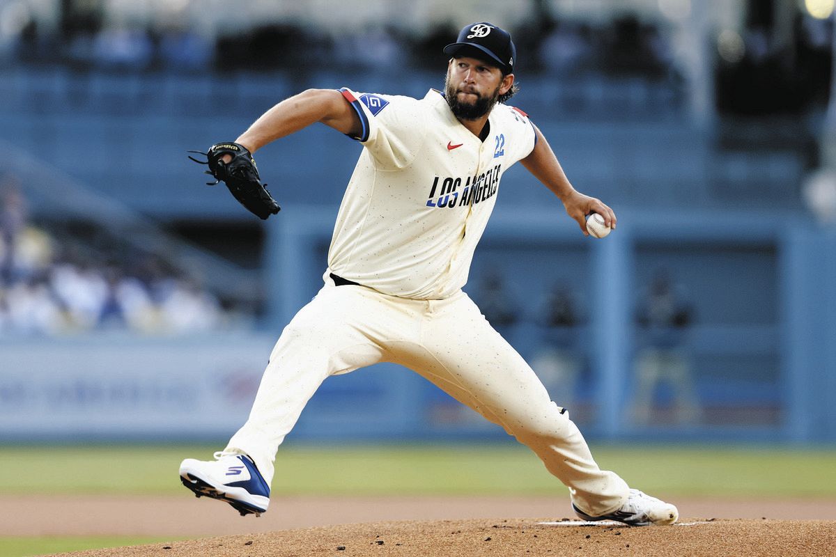 カーショー、今季最長7イニング無失点、81球で5奪三振、大リーグ通算 