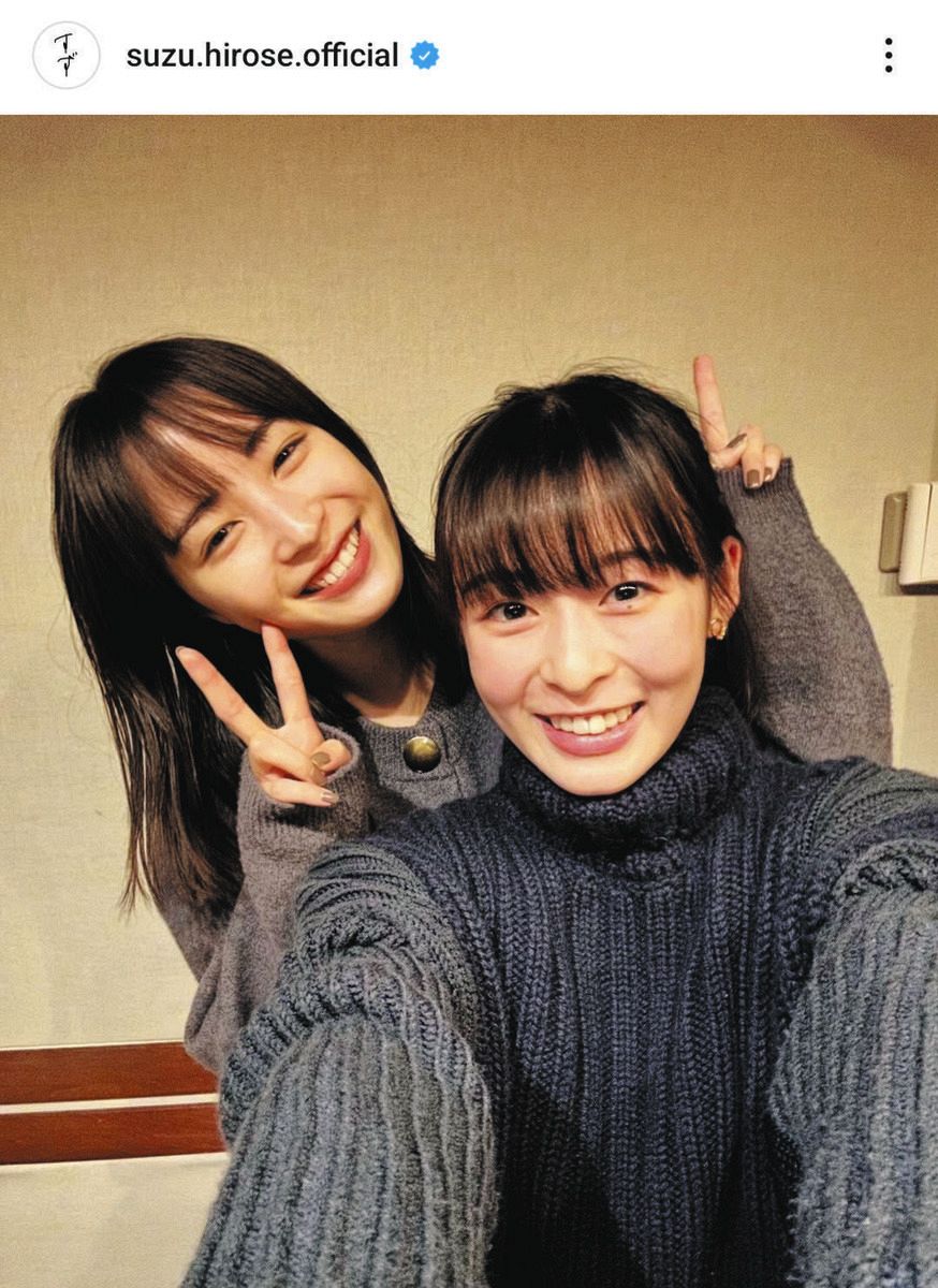 ◇広瀬すずと森七菜の『天使と天使』なツーショット【写真】：中日