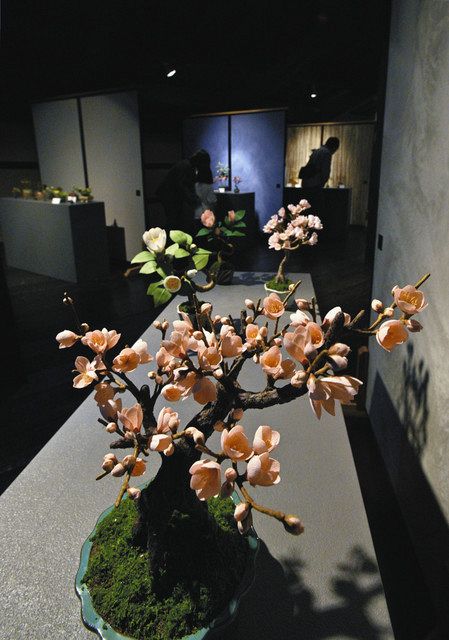 本物そっくり 和紙細工盆栽 越前市で展覧会：日刊県民福井Web
