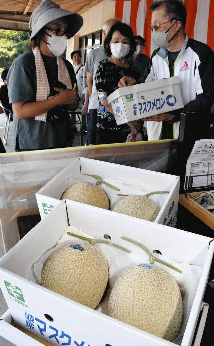 海津メロン」を暑い日にぜひ JAにしみのファーマーズマーケットが