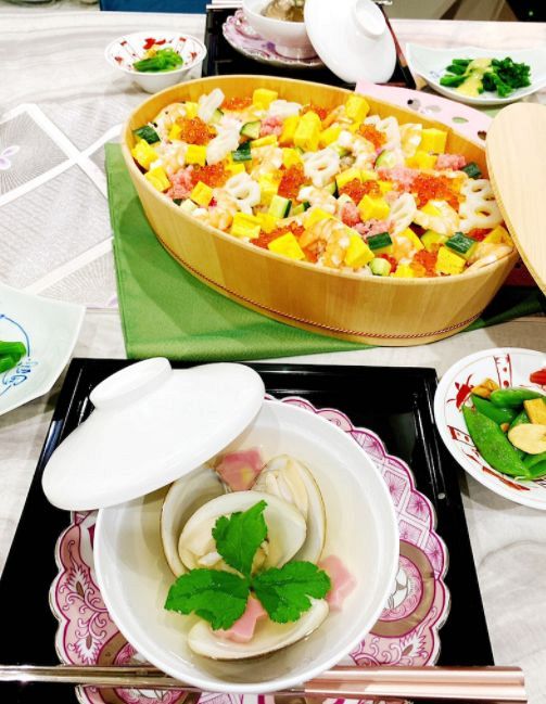 渡辺美奈代のひな祭り料理（本人のブログより）