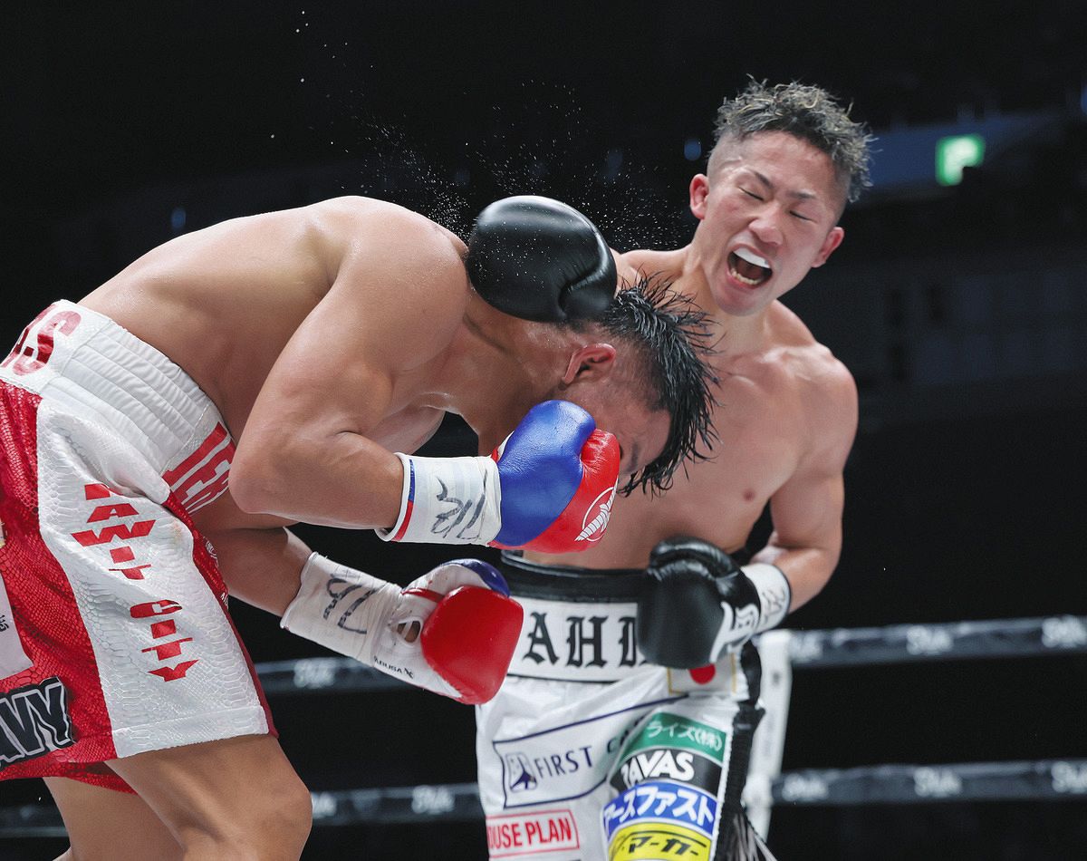 井上拓真、初の世界戦メインイベントで初防衛 アンカハスに9回ko勝ち「接近戦で打ち勝てたのは自信に」【ボクシング】：中日スポーツ・東京中日スポーツ