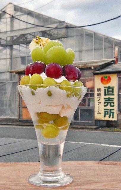 デリ写ス 明城ファーム直営店 越前市 ぶどう屋さんのぶどうパフェ 中日新聞web
