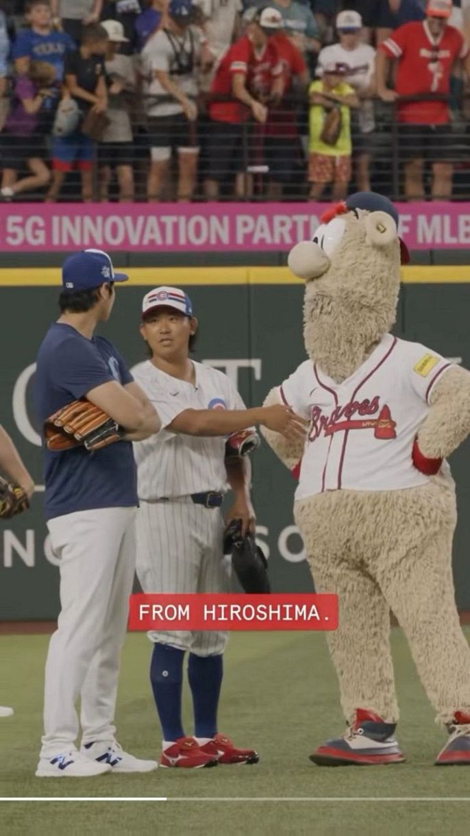 ◇ブルーパー、オールスターで大谷翔平＆今永昇太と談笑【実際の写真