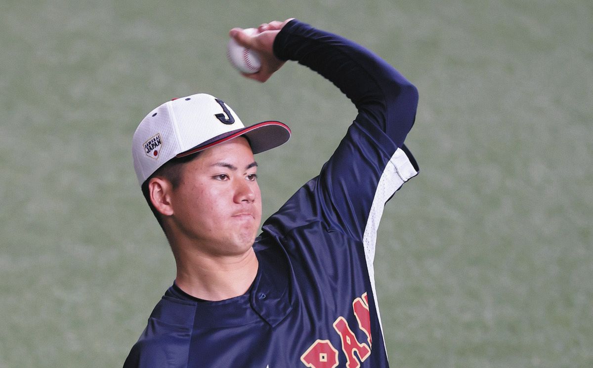 侍ジャパン強化試合、第2戦で先発の関西大・金丸夢斗「この雰囲気を
