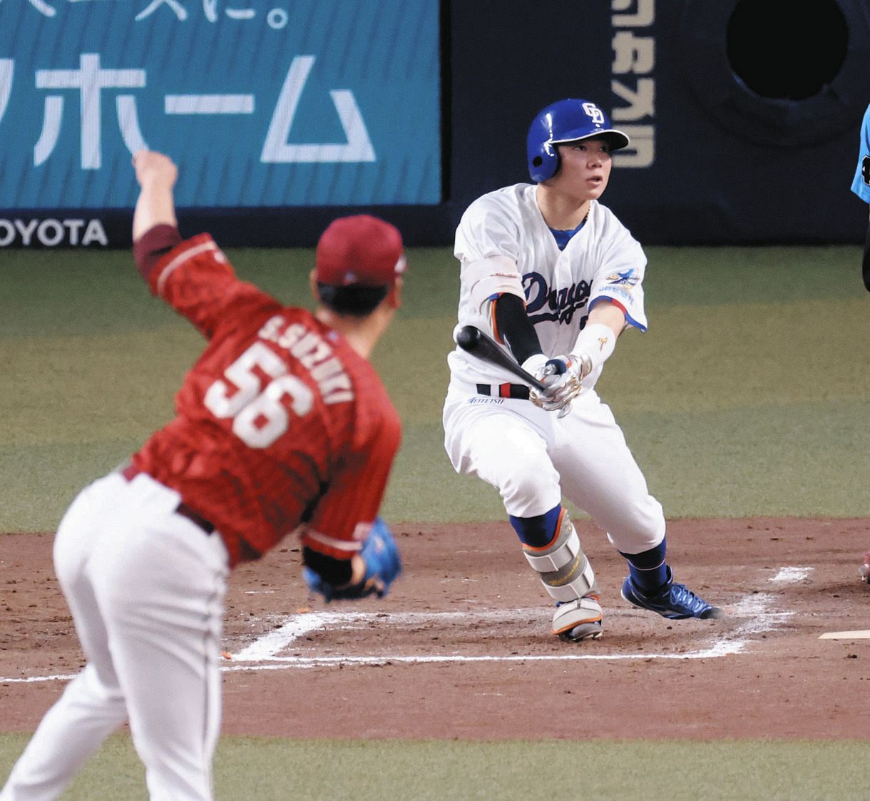 中日】8回にドラマ！村松開人、大谷翔平を参考にした『ノーステップ打 