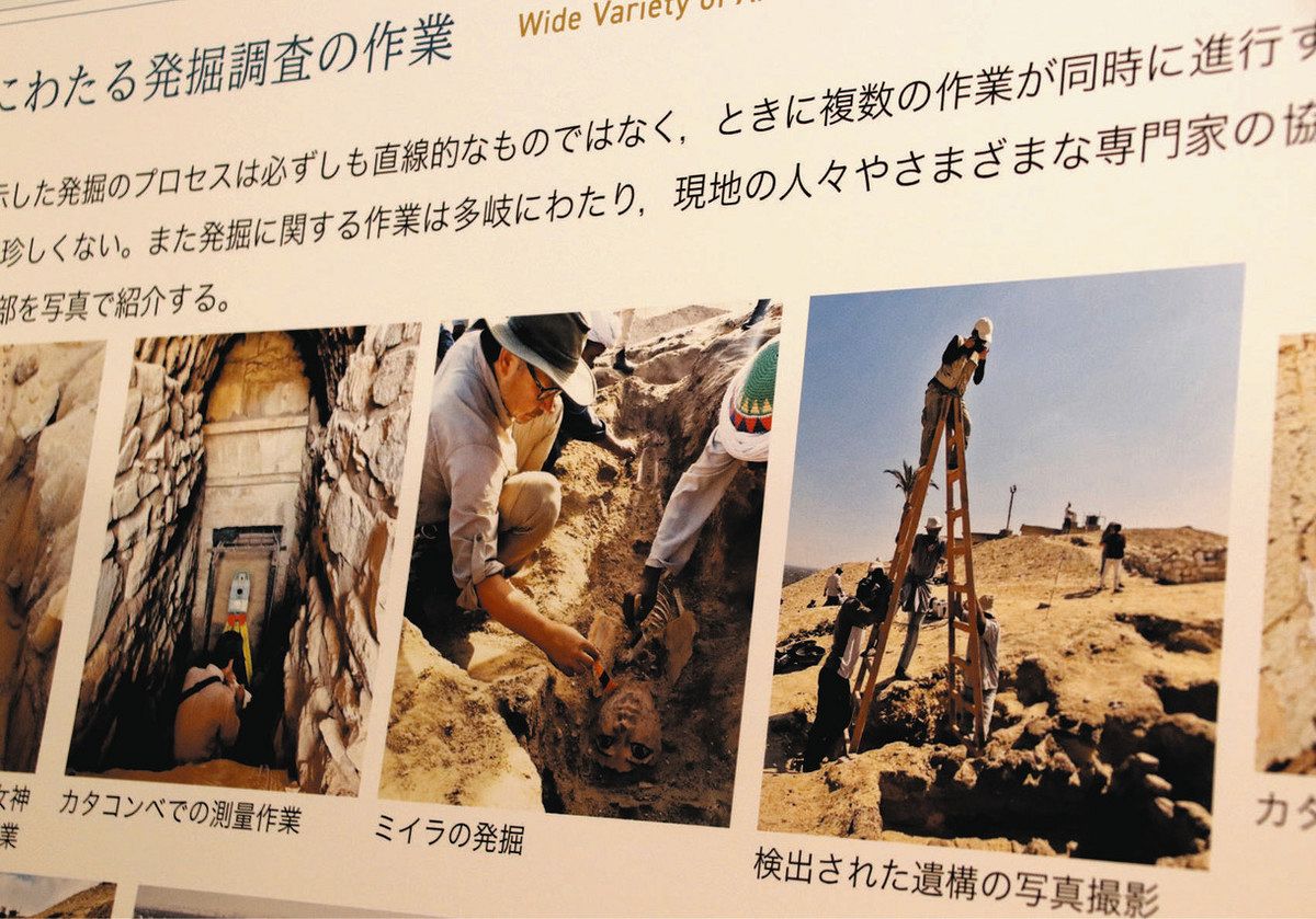 エジプト墓地遺跡 リアルに 原寸大模型で再現 金大で発掘調査展：北陸
