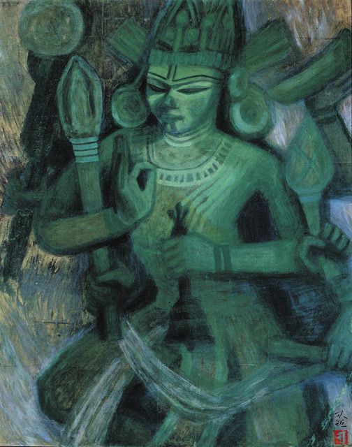 とある、有名な方から頂戴致しました。金があしなわれて居る様な絵画で御座います。 金峯山寺に書画「御釈迦様」を奉納（奈良テレビ） / 書家 紫舟(ししゅう)