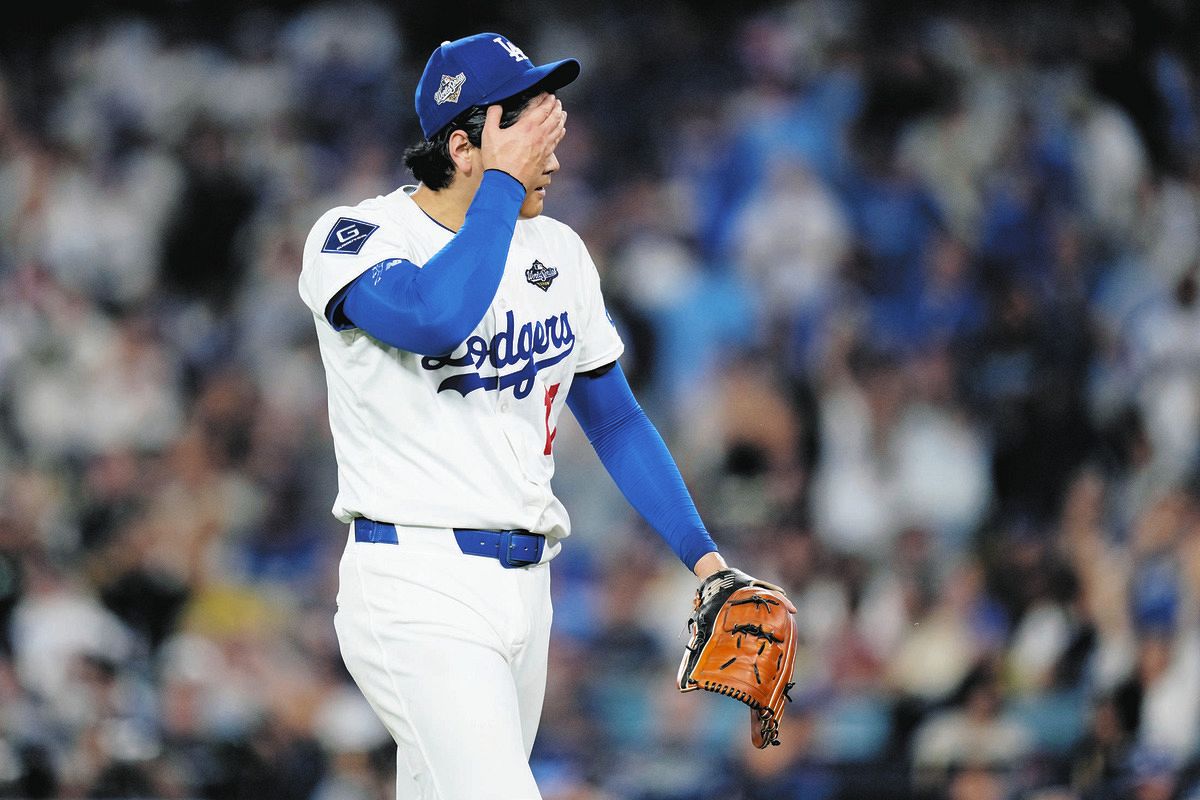 大谷翔平 初勝利 、2勝目、3勝目 大谷翔平、表情悔しげ… 7回ピンチ招き降板、WS初勝利ならず 93球6安打6