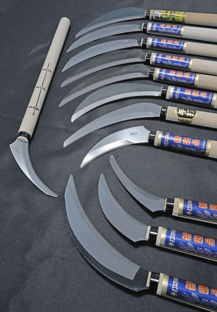 農繁期前に鎌作り （越前市・カトウ打刃物製作所） 3月6日：日刊県民