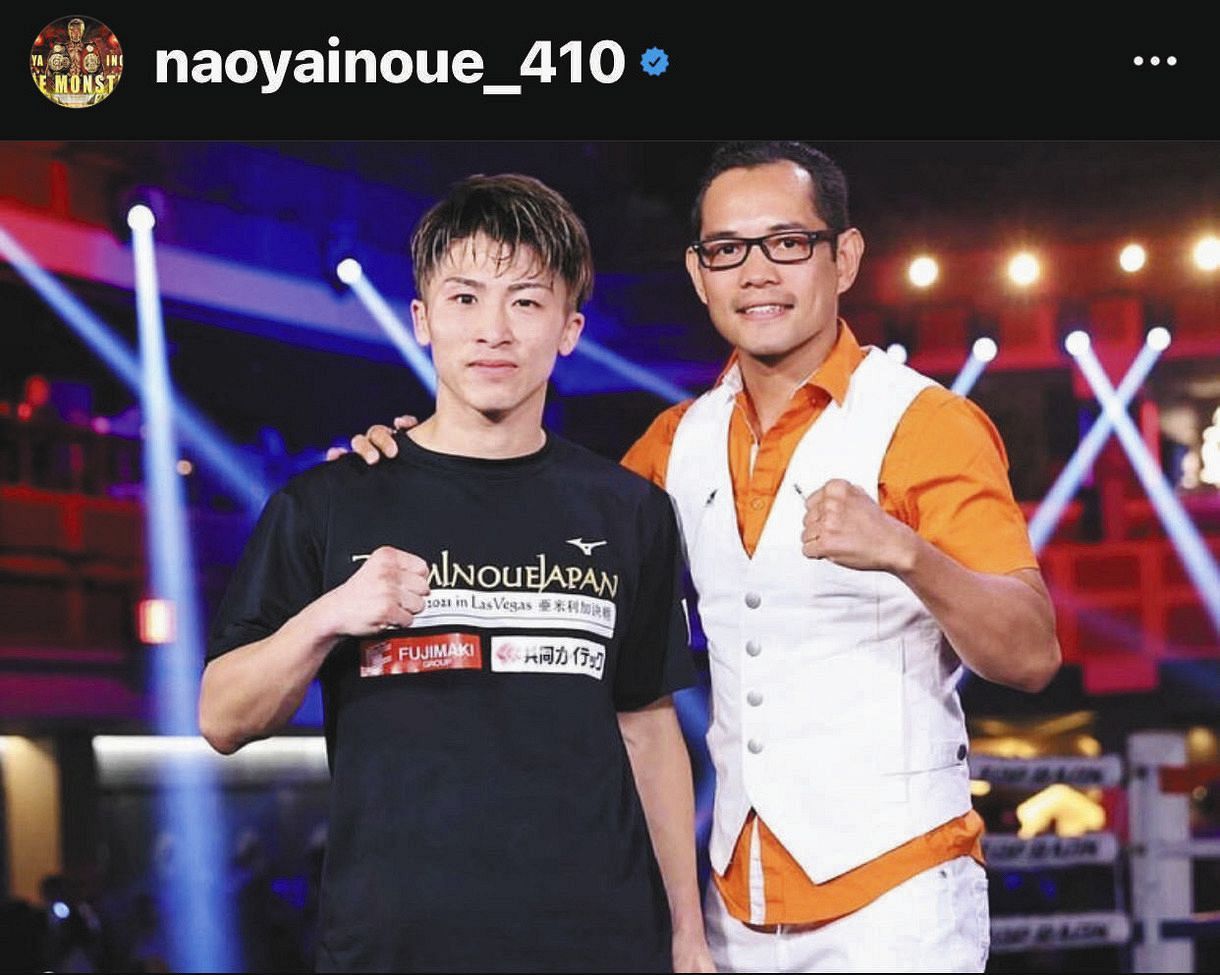 【写真】ドネアとの2ショットをインスタグラムで公開した井上 ...