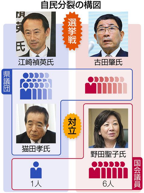 岐阜知事選で自民分裂 県議と国会議員の代理戦争に 中日新聞web
