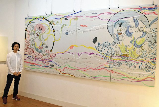 風神雷神がポップに変身 伊賀でバブルアート展：中日新聞Web