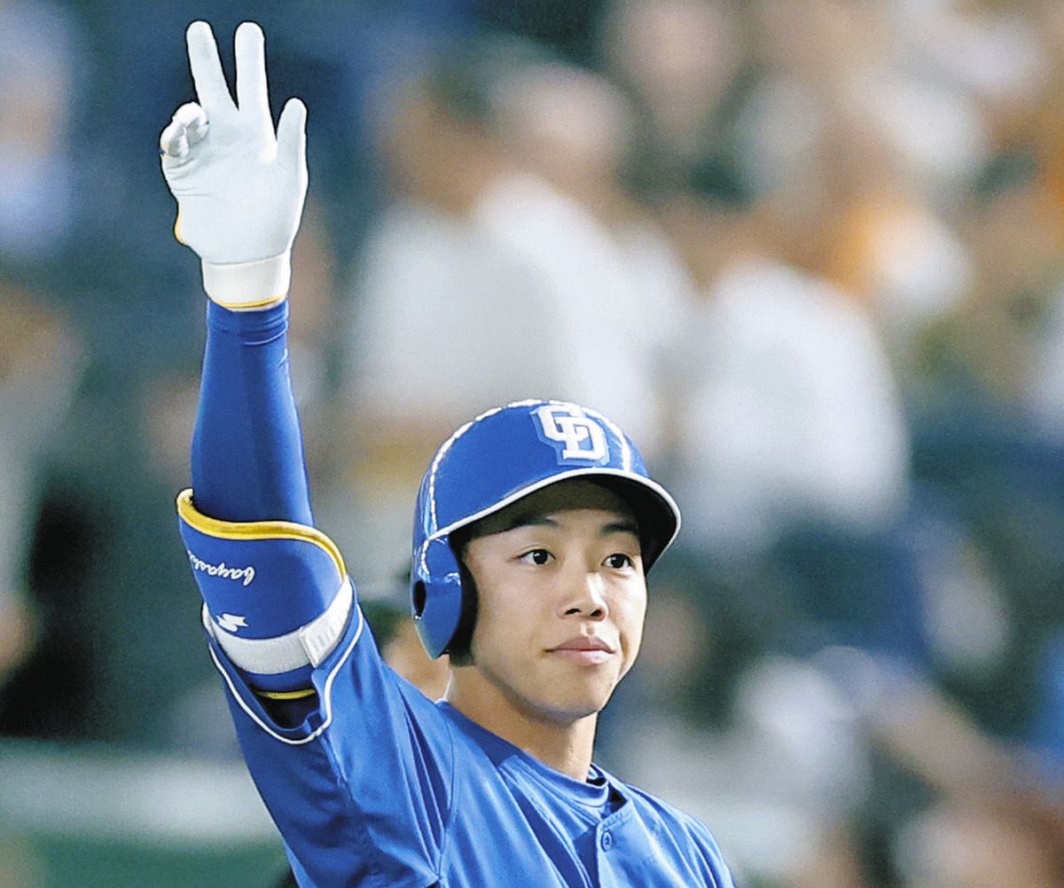 中日・岡林勇希、自己最多タイの今季163安打目 初回に巨人・田中将大 