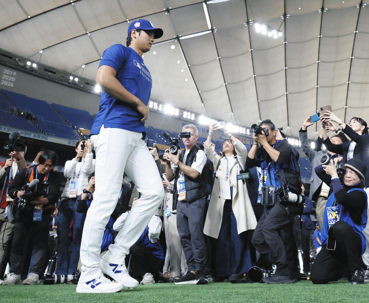 大谷翔平、東京ドーム登場！カッコよすぎる…まるで映画のワンシーンの 