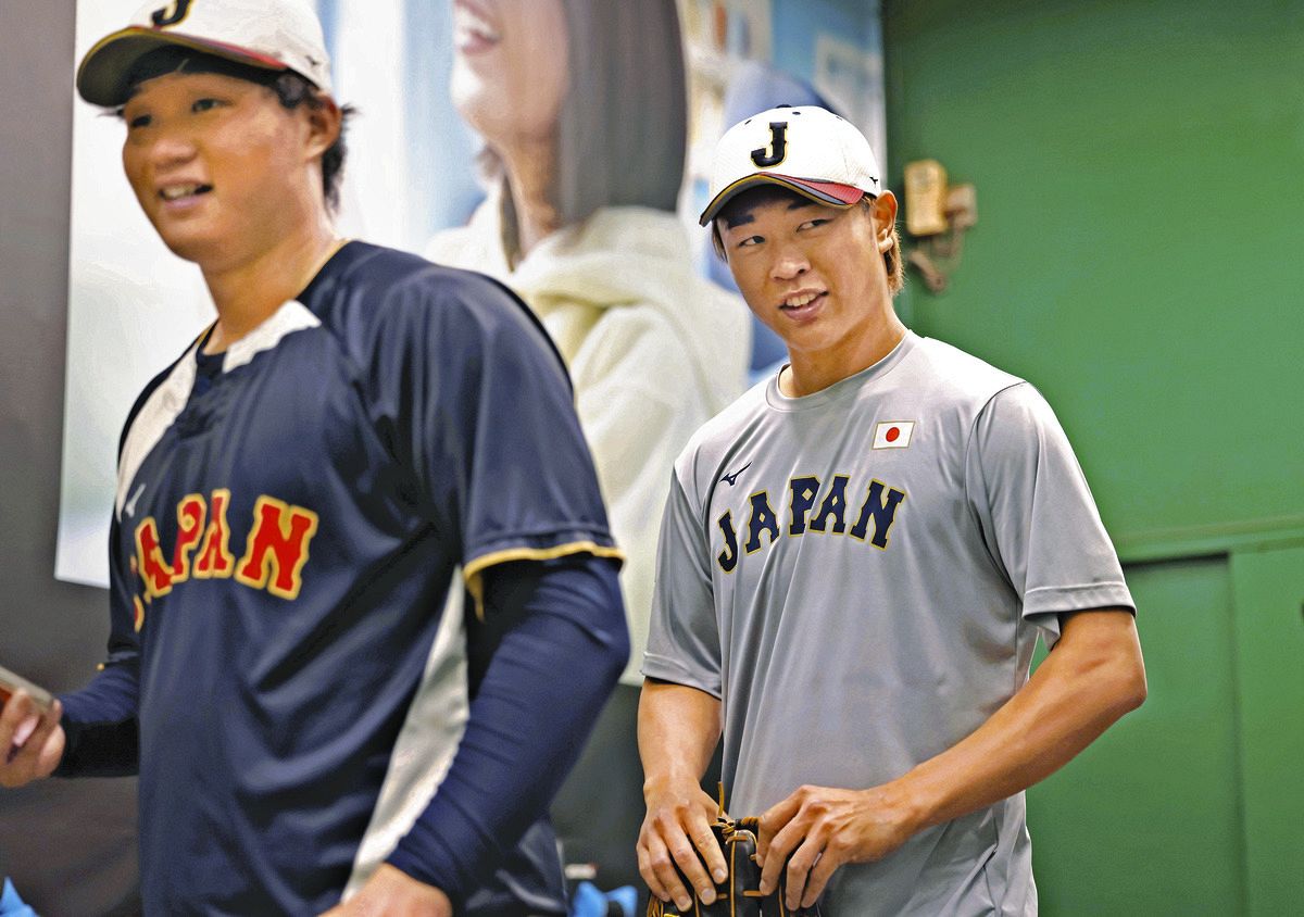 侍ジャパン】高橋宏斗＆金丸夢斗、最年少コンビの合言葉は「いつも通り
