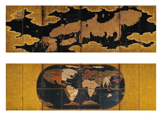 日本遺産プレミアム構成、国重文「世界及日本図屏風」 若狭歴史博物館