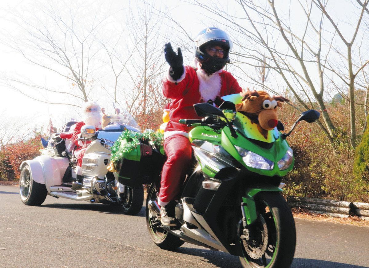 児童養護施設にバイクのサンタがやってきた！ 野洲・トイランびわこ