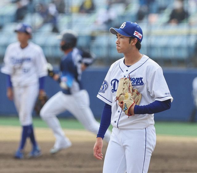 勝野が木村に左越えソロを浴びる＝ナゴヤ球場で