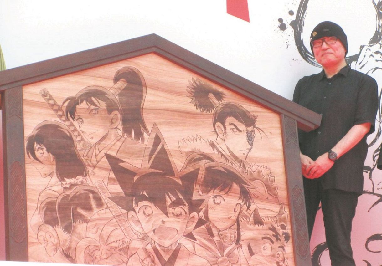 名探偵コナン」作者・青山剛昌さん、浅草寺に「YAIBA」描いた大絵馬 