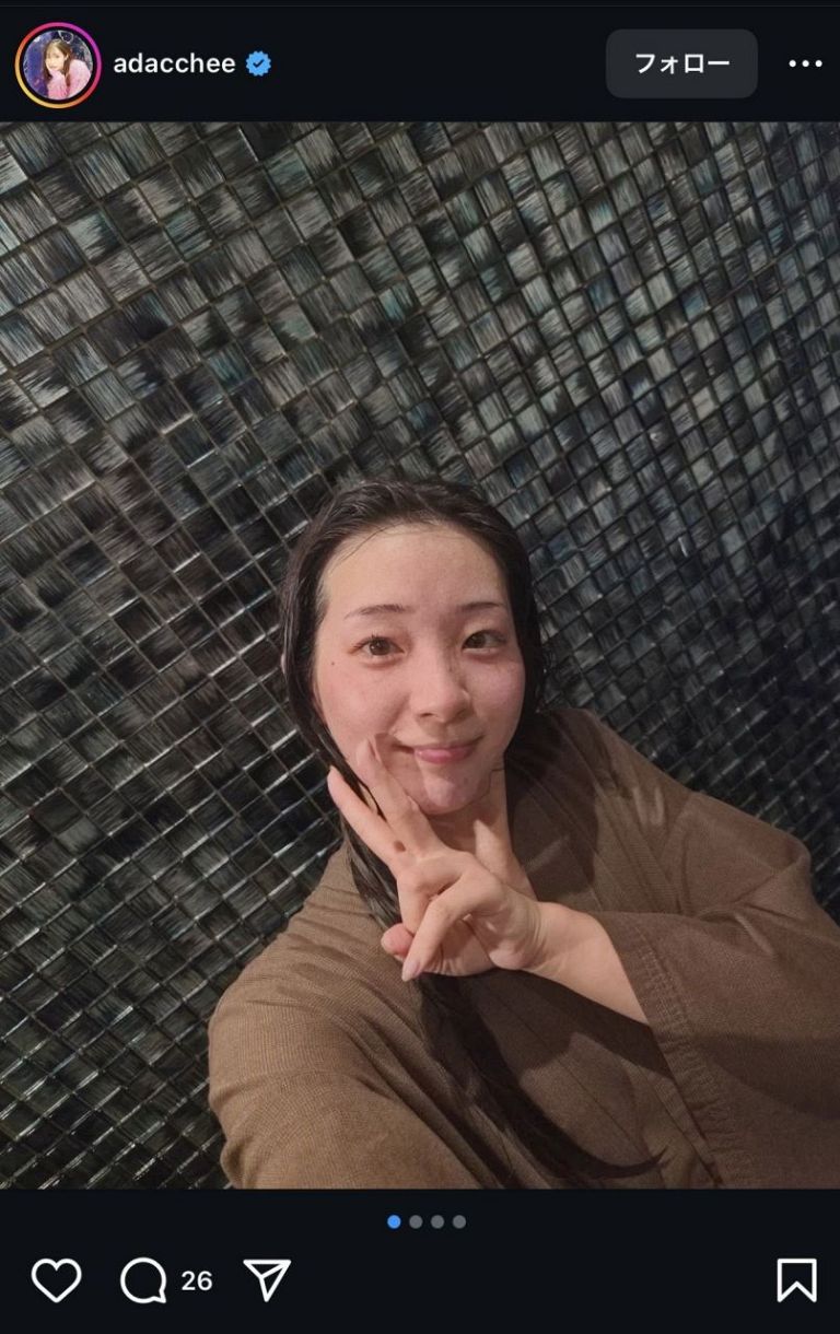 実際の投稿】足立梨花、汗だくすっぴんに反響「美しすぎます」：中日