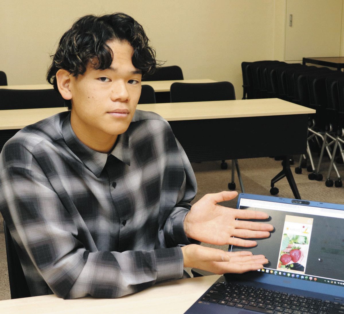 農業体験サービスを提供 滋賀大生・田中さんが開発しアプリで日々の