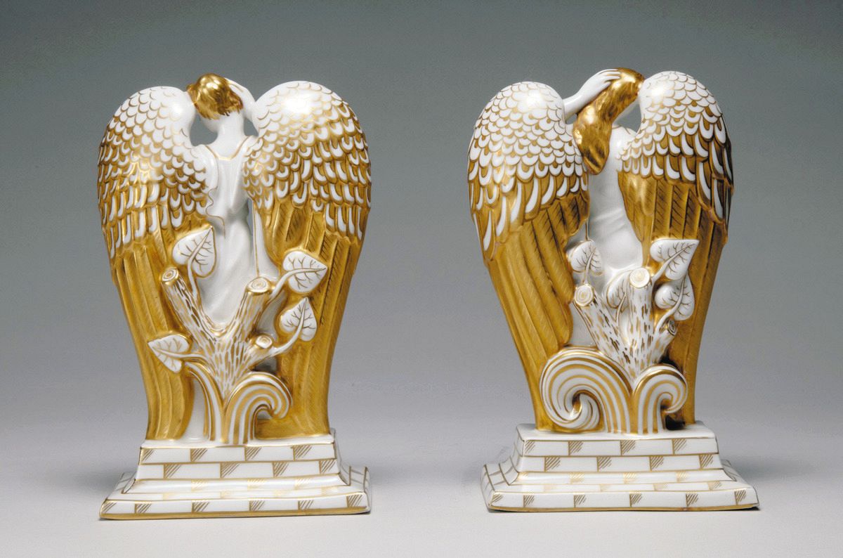 リチャードジノリ 白磁置物　天使の音楽家