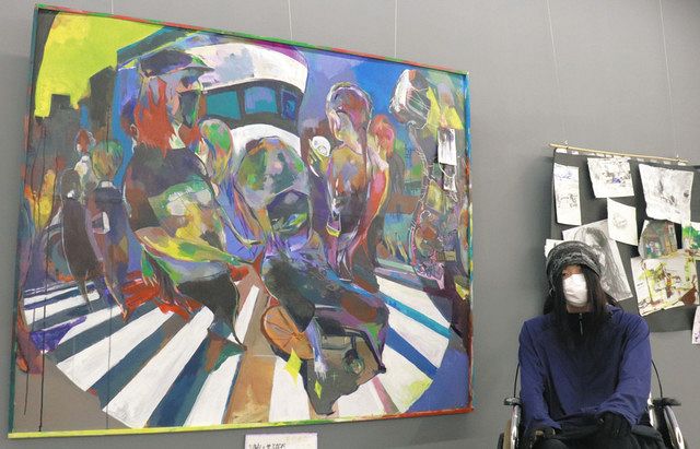 何げない場面や言葉から着想 飯田出身の高校生・斎藤さん絵画展：中日