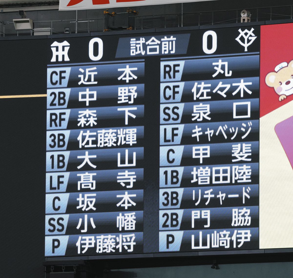 巨人戦4月2日巨人対中日東京ドーム 4/2(日)☆