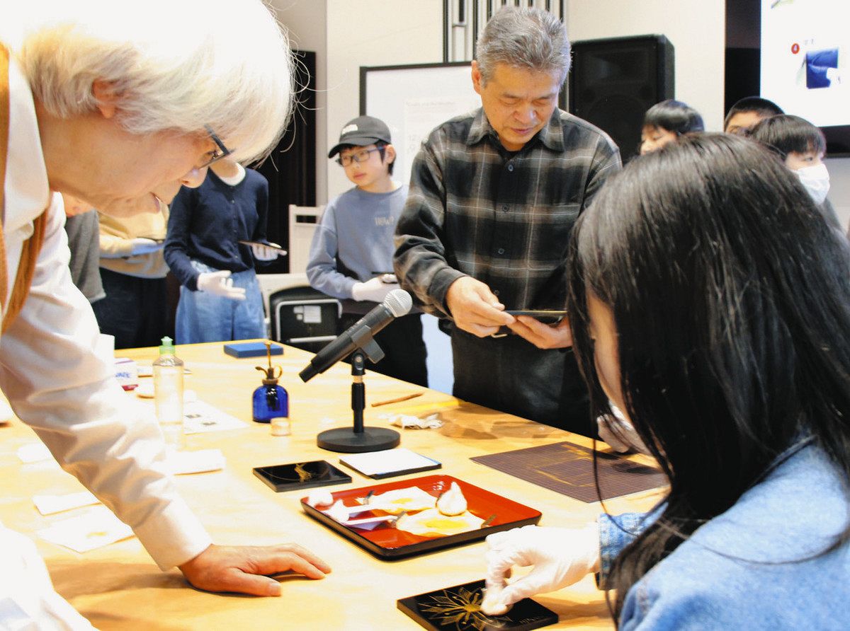 沈金 人間国宝に学ぶ 金沢 小中生ワークショップ：北陸中日新聞Web