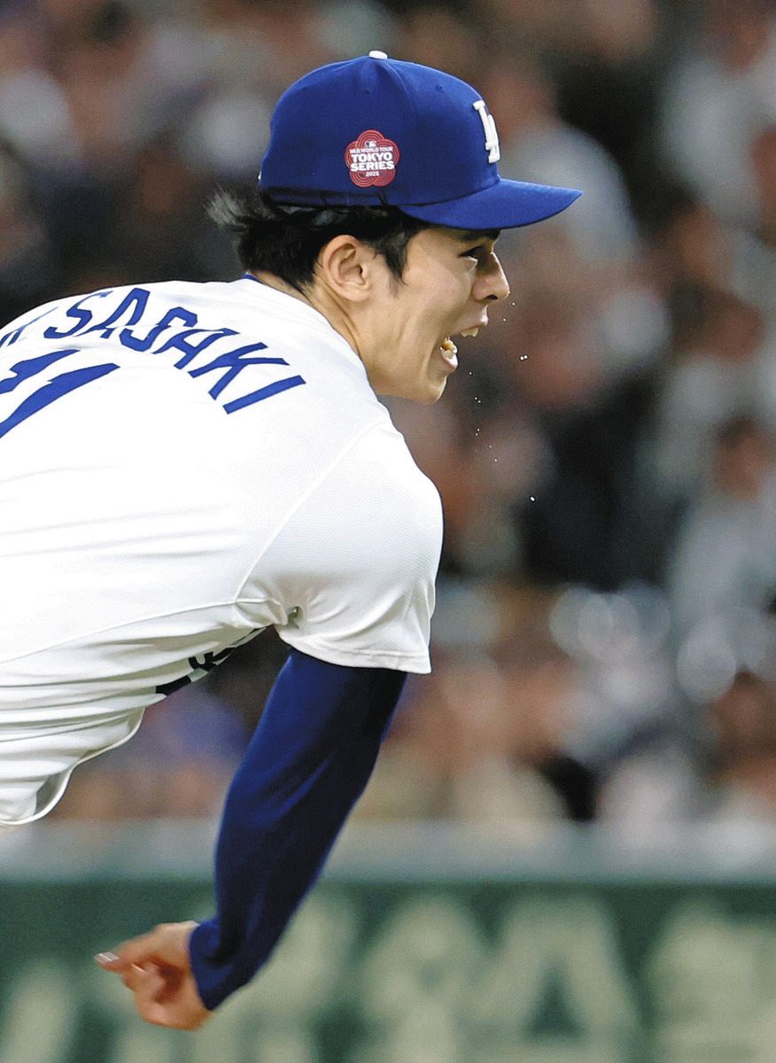 カブス戦に先発したドジャース・佐々木