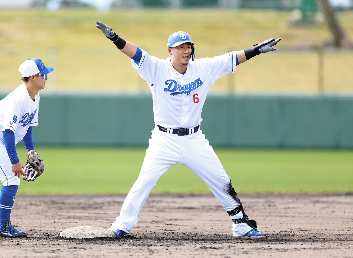 15キロ減量の中日・中田翔、打で走で守でショータイム3連発