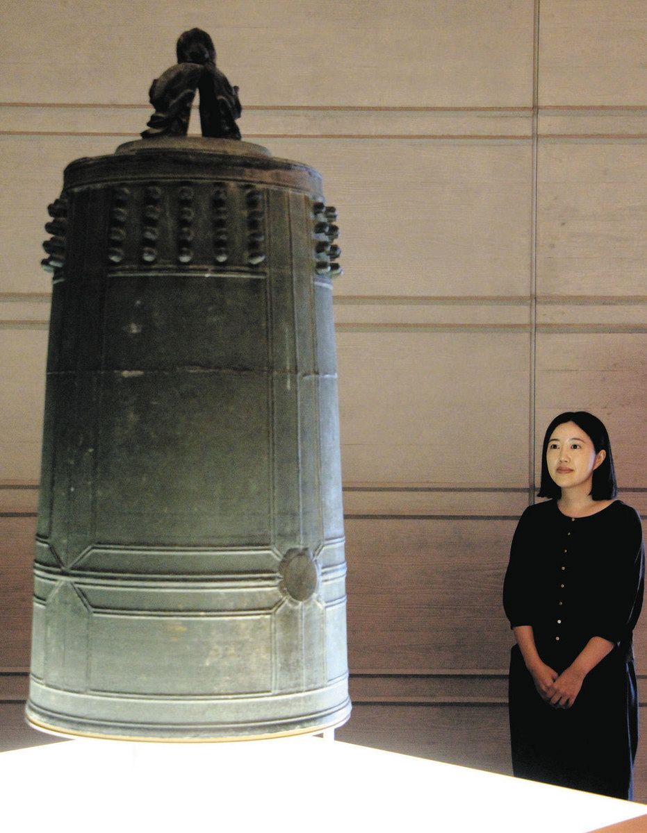 比叡山延暦寺にゆかりある国宝の梵鐘を4年ぶりに公開 守山・佐川美術館